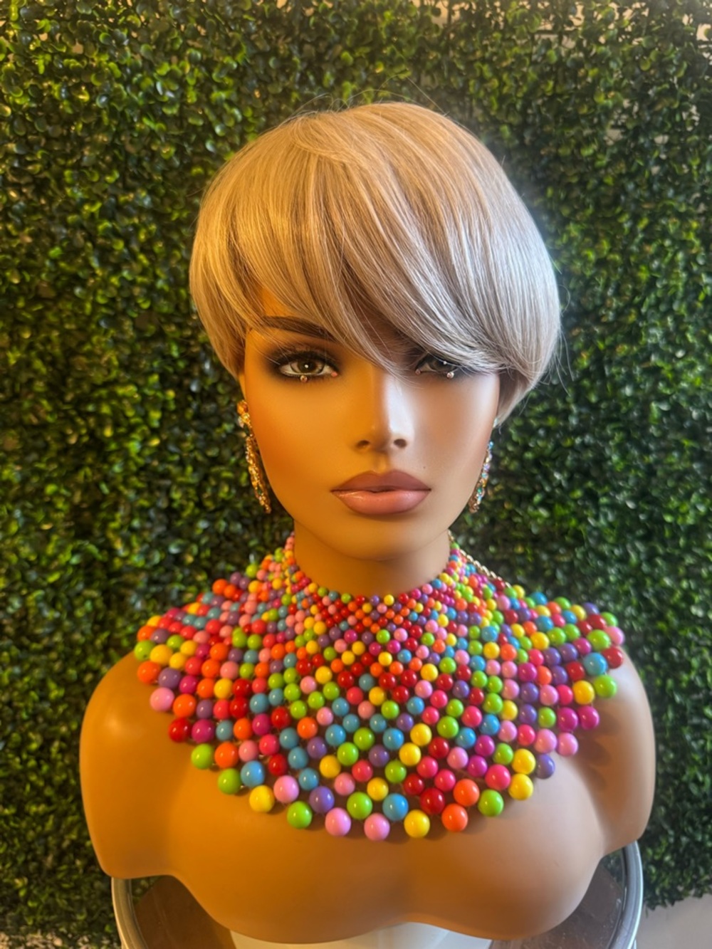 Shirt pixie wig ash grey